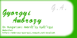 gyorgyi ambrozy business card